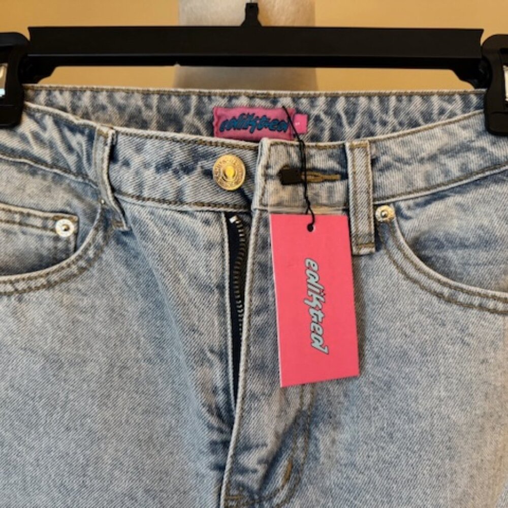 Edikted Light Blue High Rise Women Jeans